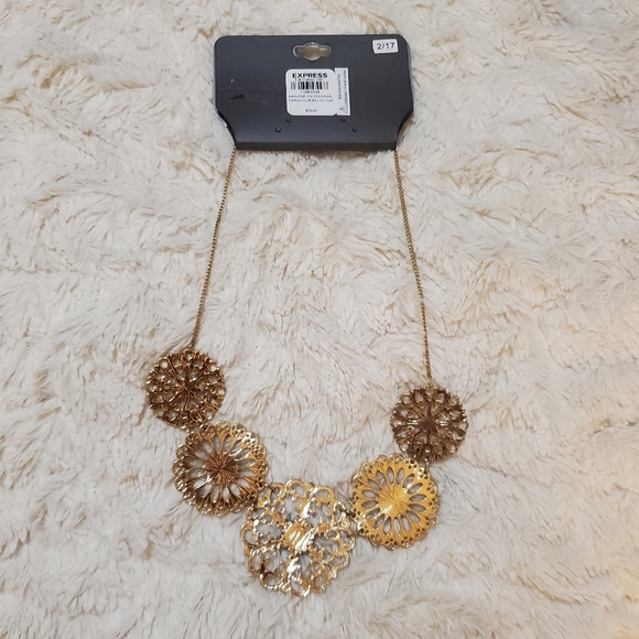 NWT Express Gold and Turquoise Necklace - Picture 5 of 7